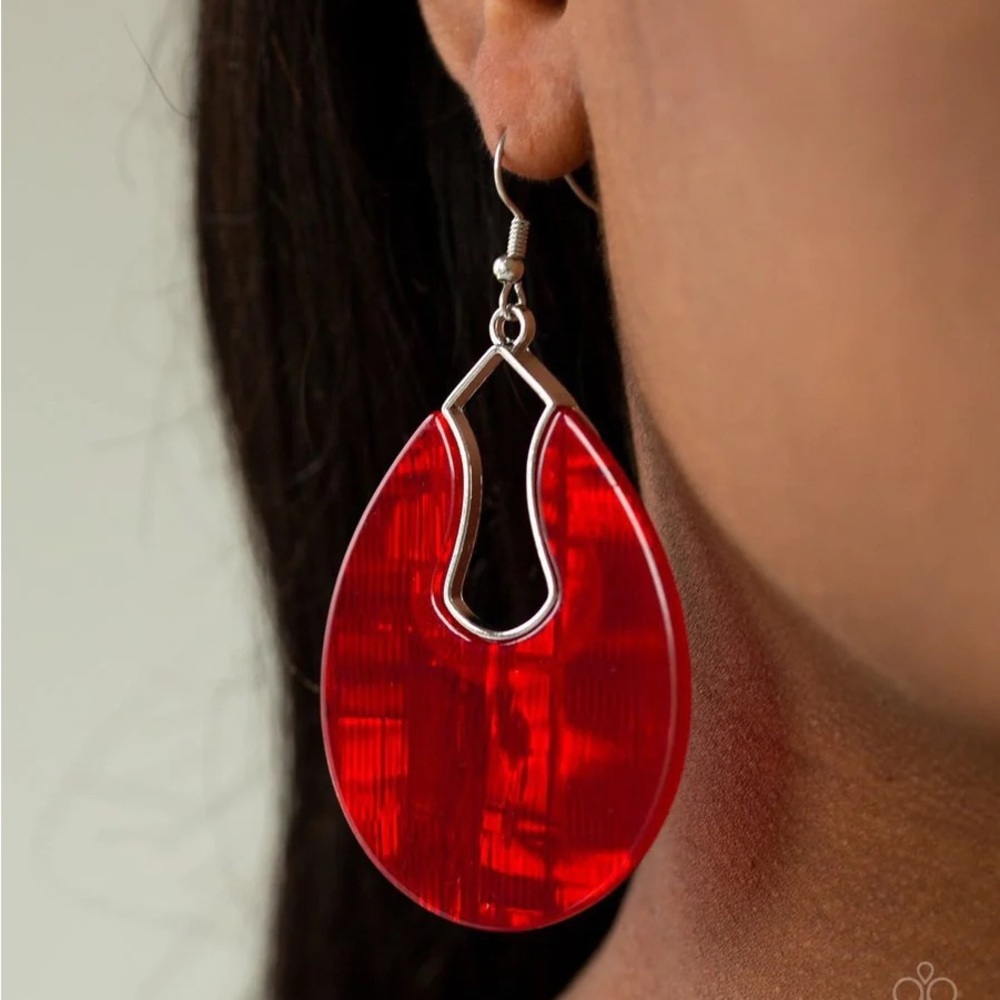 ❤️‍🔥5/$25❤️‍🔥 Pool Hopper Red Earrings